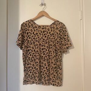 J. Crew Leopard Print Top, Size Medium
